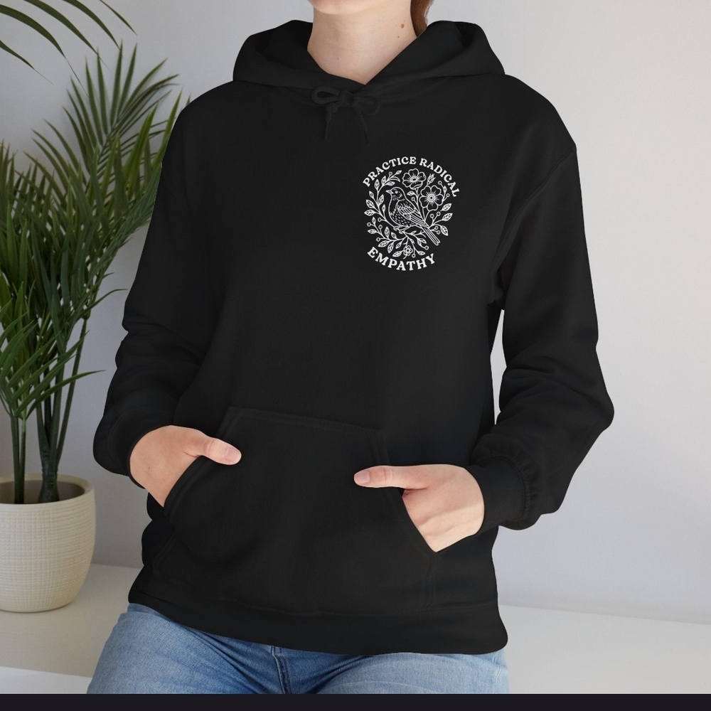 Black Graphic Hoodie for Women